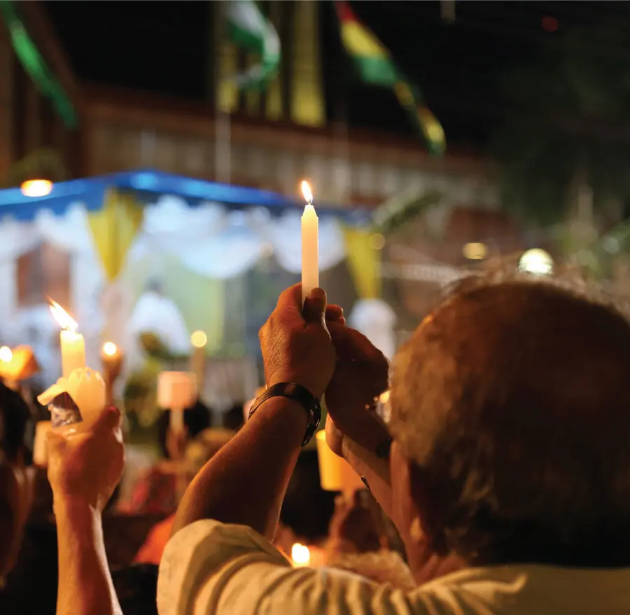Vigilia con velas